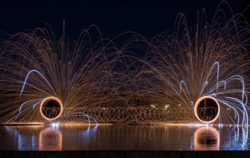 Steel wool photography Light effects-Lightpainting