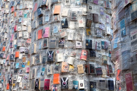 'The Parthenon of Books' by the Argentinian conceptual artist Marta Minujin, banned books,