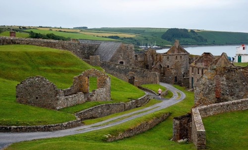 Ruins of ancient castle. Charles fort Kinsale landmark place. Cork county Ireland. Irish castles