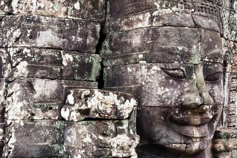 Buddhist gatekeepers, mystical, enchanted, close-ups, Khmer Kingdom, Theravada Buddhism, Unesco