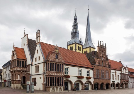 Facades of Lemgo town hall have maintained their appearance over the course of many hundreds of