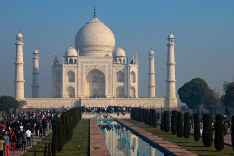 Taj Mahal, the mausoleum built for Mumtaz Mahal by her husband, the Mughal emperor Shah Jahan.