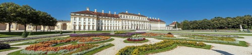 SCHLEISSHEIM, GERMANY, JUNE 05, 2023, The baroque Lustheim palace and its park in Oberschleissheim
