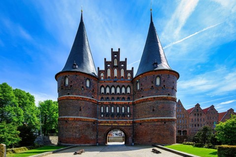 The Holstentor in Lübeck as a landmark of the city