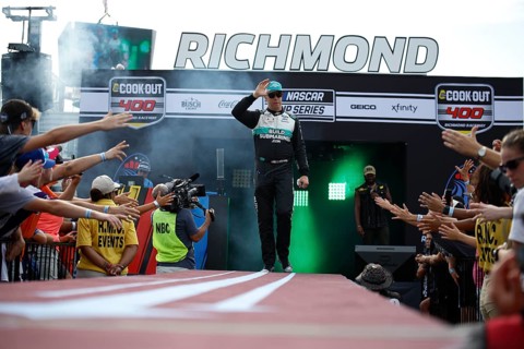 Brad Keselowski gets introduced for the Cook Out 400 in Richmond, VA, USA, Richmond, United States
