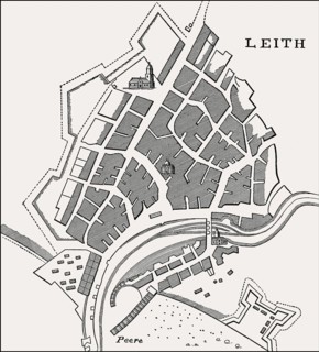 Plan of Leith, Edinburgh, Scotland, 1693