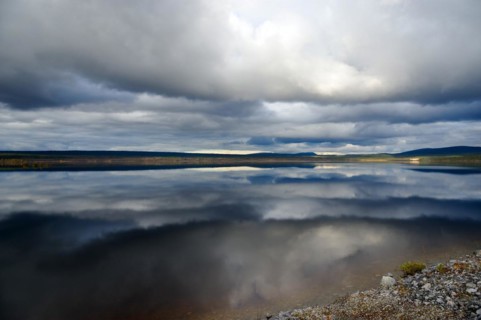 A lake at Meßlingen, in Sweden, in autumn