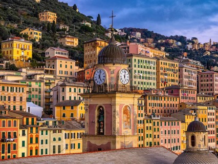 Waterfront buildings in Camogli town