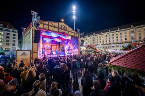 The Dresden Striezelmarkt is a Christmas market in Dresden. It has been held in Advent since 1434,