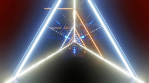 A stylish science fiction tunnel 3D illustration