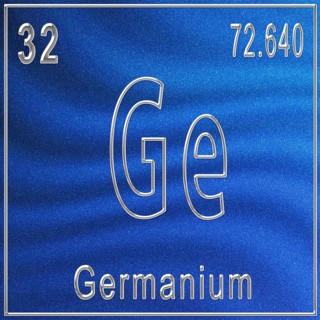 Germanium chemical element, Sign with atomic number and atomic weight, Periodic Table Element