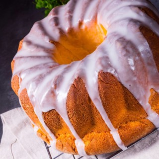 Delicious Easter sand cake with white cake icing