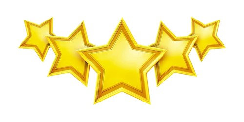 An image of a five star rating service
