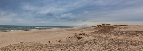 Holmsland Dunes next to Hvide Sande in Denmark has 40 km sandy beaches. Holmsland Dunes is the