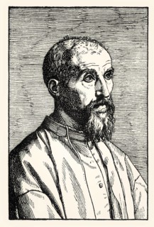 Giambattista Gelli, 1498–1563, a Florentine man of letters, Italian woodcut, 16th century