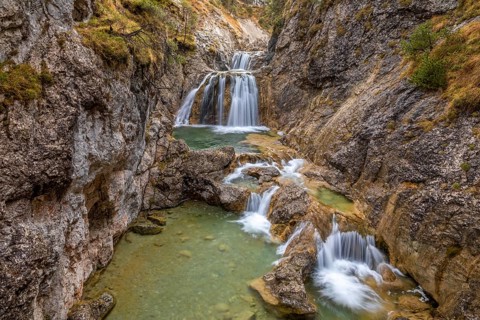 Stuiben Falls, waterfall near Reutte in Tyrol, Austria