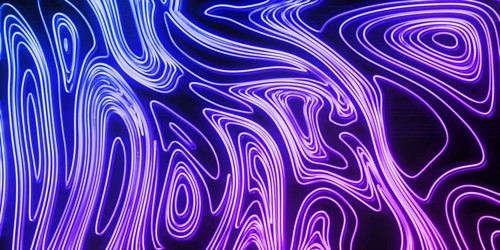 Neon Glow blue and purple lines on a dark background, Cyberpunk background