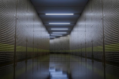 A typical underground corridor background 3d illustration