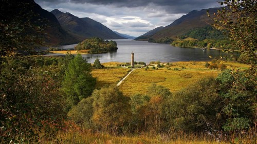 Europe, Scotland, Great Britain, England, Landscape, Glenfinnan Monument, Glenfinnan