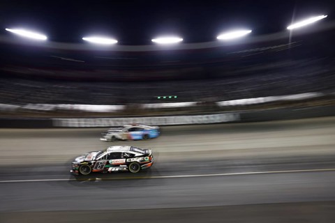 NASCAR Cup Series Driver, Brad Keselowski (6) races for the Bass Pro Shops Night Race at the