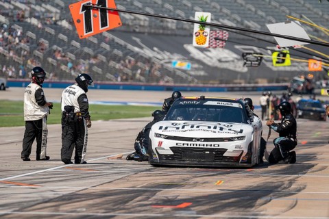 NASCAR Xfinity Series Driver Layne Riggs (11) races for position for the Andy's Frozen Custard 300