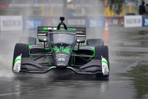 INDYCAR Series driver, AGUSTIN HUGO CANAPINO (R) (78) of Arrecifes, Argentina, travels through the