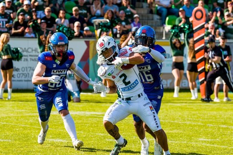 German Football League, Game: Schwäbisch Hall Unicorns, Allgäu Comets in the Optima Sportpark in