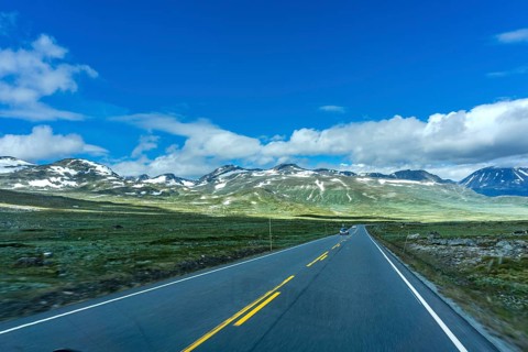 Fascinating natural landscape in Jotunheimen in the summertime in Norway. Great natural landscape