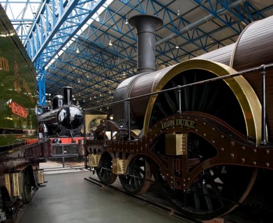 York National Railway Museum. Broad gauge locomotive Iron Duke. The National Railway Museum (NRM)