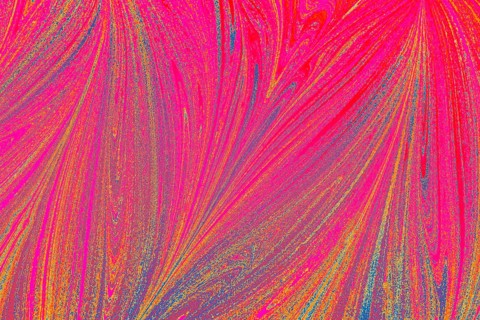 Beautiful abstract art of Ebru marbling painting techniques on water with acrylic paints