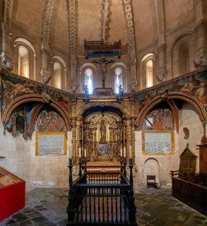 Salamanca, Spain, 9 April, 2024:view of the San Salvador Chapel inside the Old Cathedral of