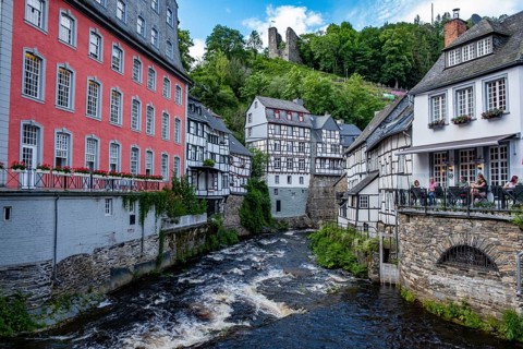 Historic old town centre of Monschau in the Eifel