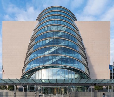 The Entrance to the Dublin Convention Centre in the Docklands, Dublin, Ireland