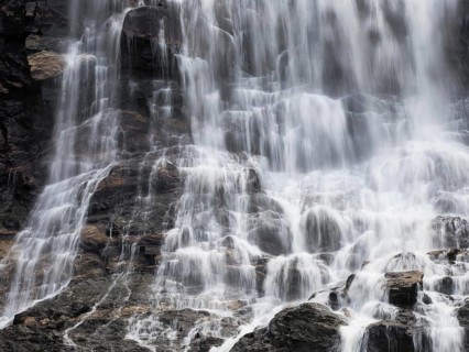 Fossen Bratte waterfall of the river Eikedalselva in Norway