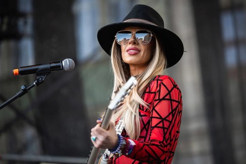 WROCLAW, POLAND - MAY 1, 2025: World Guitar Record concert, 8122 participants played Jimi Hendrix's