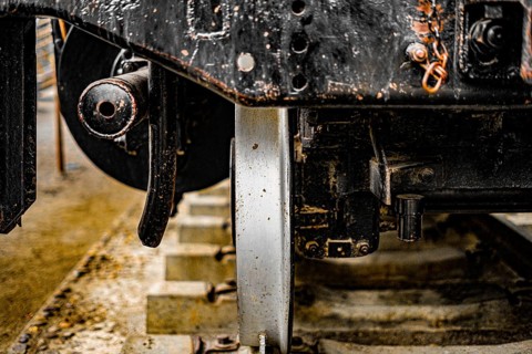 Steam locomotive of the machine room. Shooting Location: Tokyo metropolitan area