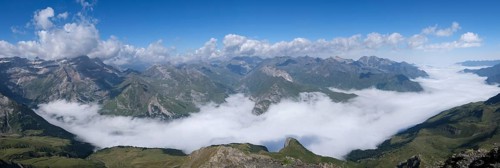 Cirque de Gavarnie from Espuguettes refuge, Pyrenees National Park, Hautes-Pyrenees, France