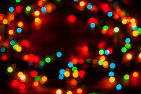 Christmas lights bokeh background