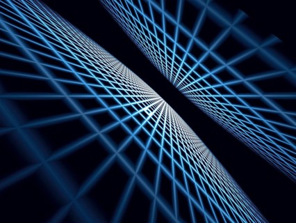 Abstract simple tech background - computer-generated image. Fractal geometry - floor and ceiling,
