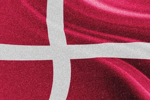 Denmark glitter flag, national flag, glittering flag sparkle background