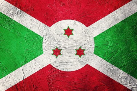 Grunge Burundi flag. Burundi flag with grunge texture