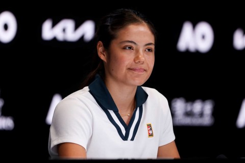 MELBOURNE, AUSTRALIA - JANUARY 10: Emma Radacanu of Great Britain during a press conference ahead