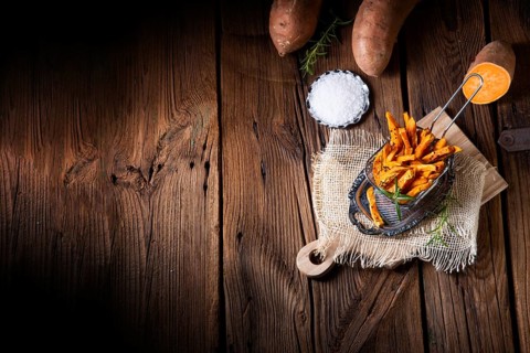 Crispy sweet potato fries from the oven