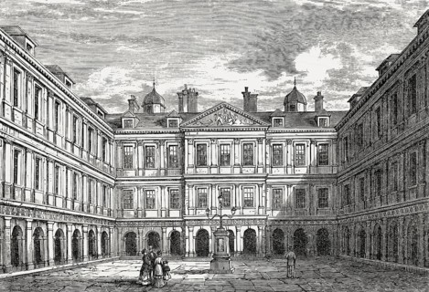 The courtyard of the Palace of Holyroodhouse, Edinburgh, Scotland, 18th century