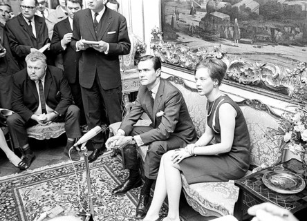 Margrethe II of Denmark. Pictured with Henri de Laborde de Monpezat at Fredensborg palace in