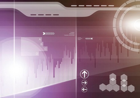 Digital background image with graphs and diagrams
