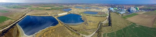 Offstein sewage ponds, ponds of a sugar factory in Rhineland-Palatinate, bird sanctuary, Offstein