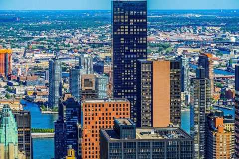 The view from the Rockefeller Center (Top of the Rock). Shooting Location: New York, Manhattan