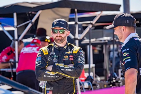 NASCAR Cup Series driver, AUSTIN DILLON (3), prepares to practice for the Bank of America ROVAL 400