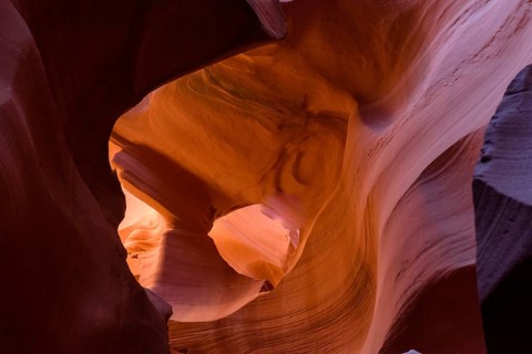 Antelope Canyon is a slot canyon in the American Southwest, on Navajo land east of Page, Arizona.